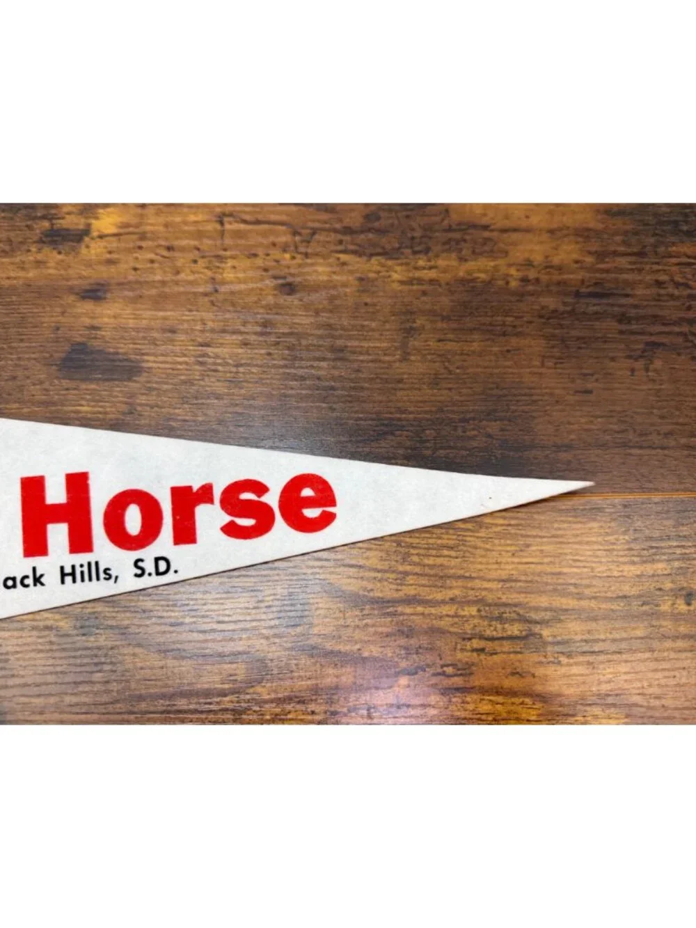 Crazy Horse Black Hills South Dakota Vintage Souvenir Felt Pennant 23.5